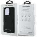 Etui Karl Lagerfeld HC Grained PU Cardslot Metal Elong na iPhone 16 Pro Max - czarne