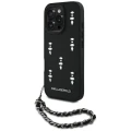 Etui Karl Lagerfeld Saffiano Crystals w/Chain na iPhone 16 Pro Max - czarne