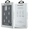 Etui Karl Lagerfeld Saffiano Crystals w/Chain na iPhone 16 Pro Max - czarne