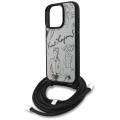 Etui Karl Lagerfeld Crossbody Grained Pattern & Logo do iPhone 16 Pro Max - szare