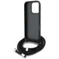 Etui Karl Lagerfeld Crossbody Grained Pattern & Logo do iPhone 16 Pro Max - szare