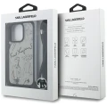 Etui Karl Lagerfeld Crossbody Grained Pattern & Logo do iPhone 16 Pro Max - szare