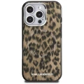 Etui Karl Lagerfeld IML Leopard Pattern MagSafe do iPhone 16 Pro Max - brązowe