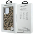 Etui Karl Lagerfeld IML Leopard Pattern MagSafe do iPhone 16 Pro Max - brązowe