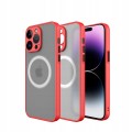 ETUI MATOWE MAGSAFE OCHRONA APARATU DO IPHONE 15 PRO - RED