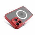 ETUI MATOWE MAGSAFE OCHRONA APARATU DO IPHONE 15 PRO MAX - RED