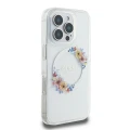 Etui Guess IML Flowers Wreath MagSafe na iPhone 16 Pro - przezroczyste