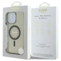 Etui Guess IML Rhinestones MagSafe na iPhone 16 Pro - czarne