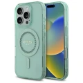 Etui Guess IML Rhinestones MagSafe na iPhone 16 Pro - zielone