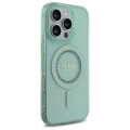 Etui Guess IML Rhinestones MagSafe na iPhone 16 Pro - zielone