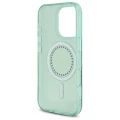 Etui Guess IML Rhinestones MagSafe na iPhone 16 Pro - zielone