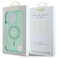 Etui Guess IML Rhinestones MagSafe na iPhone 16 Pro - zielone