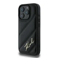 Etui Karl Lagerfeld Quilted Signature na iPhone 16 Pro - czarne