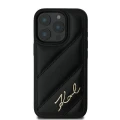 Etui Karl Lagerfeld Quilted Signature na iPhone 16 Pro - czarne