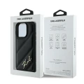 Etui Karl Lagerfeld Quilted Signature na iPhone 16 Pro - czarne