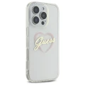 Etui Guess IML Heart na iPhone 16 Pro - przezroczyste