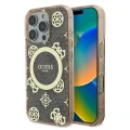 Etui Guess IML Peony On 4G Background MagSafe na iPhone 16 Pro - brązowe