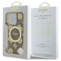 Etui Guess IML Peony On 4G Background MagSafe na iPhone 16 Pro - brązowe