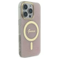 Etui Guess IML 4G MagSafena iPhone 16 Pro - różowe