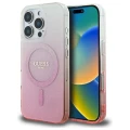 Etui Guess IML Glitter Gradient MagSafe na iPhone 16 Pro - różowe