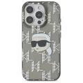 Etui Karl Lagerfeld IML Karl Head Electroplated na iPhone 16 Pro - czarne