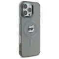 Etui Karl Lagerfeld IML Metal Choupette Head MagSafe na iPhone 16 Pro - czarne