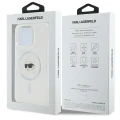 Etui Karl Lagerfeld IML Metal Karl Head MagSafe na iPhone 16 Pro - białe
