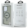 Etui Karl Lagerfeld IML Metal Karl Head MagSafe na iPhone 16 Pro - czarne