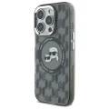 Etui Karl Lagerfeld IML Monogram Karl & Choupette Head MagSafe na iPhone 16 Pro - czarne