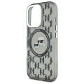 Etui Karl Lagerfeld IML Monogram Karl & Choupette Head MagSafe na iPhone 16 Pro - czarne