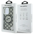 Etui Karl Lagerfeld IML Monogram Karl & Choupette Head MagSafe na iPhone 16 Pro - czarne