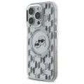 Etui Karl Lagerfeld IML Monogram Karl & Choupette Head MagSafe na iPhone 16 Pro - przezroczyste