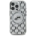 Etui Karl Lagerfeld IML Monogram Karl & Choupette Head MagSafe na iPhone 16 Pro - przezroczyste