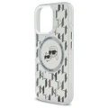 Etui Karl Lagerfeld IML Monogram Karl & Choupette Head MagSafe na iPhone 16 Pro - przezroczyste