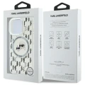Etui Karl Lagerfeld IML Monogram Karl & Choupette Head MagSafe na iPhone 16 Pro - przezroczyste
