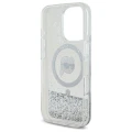 Etui Karl Lagerfeld Liquid Glitter Karl Head Magsafe na iPhone 16 Pro - przezroczyste