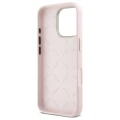 Etui Guess Silicone Script Metal Logo & Frame na iPhone 16 Pro - różowe