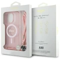 Etui Guess Crossbody Cord Script MagSafe na iPhone 16 Pro - różowe
