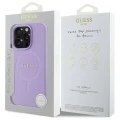 Etui Guess Saffiano MagSafe na iPhone 16 Pro - fioletowe