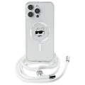 Etui Karl Lagerfeld IML Choupette Head & Cord Magsafe na iPhone 16 Pro - przezroczysty