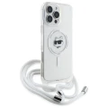 Etui Karl Lagerfeld IML Choupette Head & Cord Magsafe na iPhone 16 Pro - przezroczysty