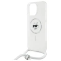 Etui Karl Lagerfeld IML Choupette Head & Cord Magsafe na iPhone 16 Pro - przezroczysty