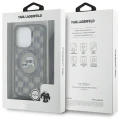 Etui Karl Lagerfeld IML Crossbody Monogram Karl & Choupette Head MagSafe na iPhone 16 Pro - czarne