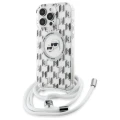 Etui Karl Lagerfeld IML Crossbody Monogram Karl & Choupette Head MagSafe na iPhone 16 Pro - przezroczyste