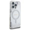 Etui Guess Resin Gradient Glitter MagSafe na iPhone 16 Pro - srebrne