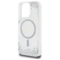 Etui Guess Resin Gradient Glitter MagSafe na iPhone 16 Pro - srebrne