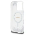 Etui Guess Resin Gradient Glitter MagSafe na iPhone 16 Pro - srebrne
