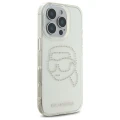Etui Karl Lagerfeld IML Rhinestones Karl Head na iPhone 16 Pro - przezroczyste