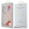 Etui Guess 4G Flowers Print MagSafe na iPhone 16 Pro 6.3" - różowe
