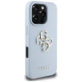 Etui Guess Grained Big 4G Logo Small Classic Logo na iPhone 16 Pro - niebieskie